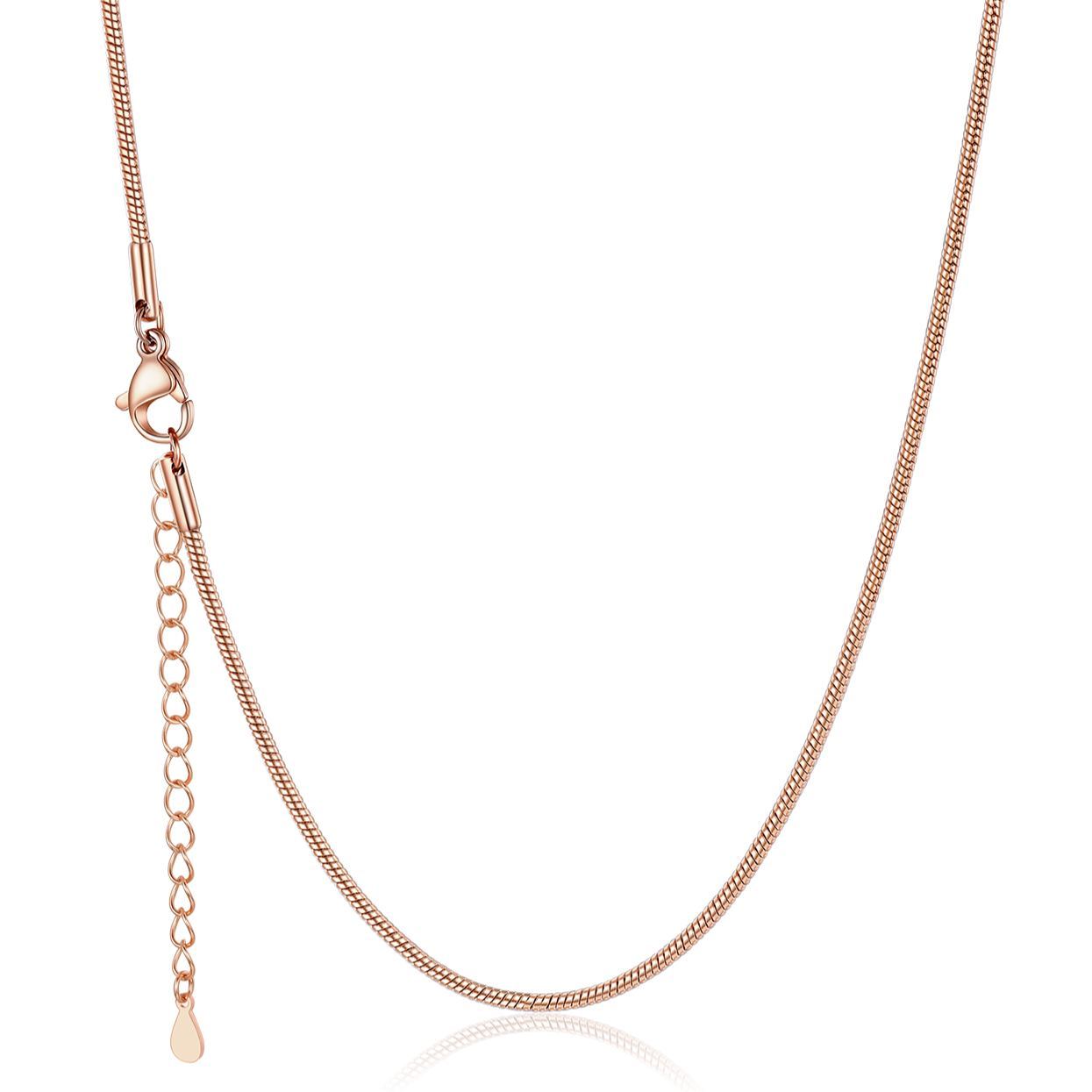 1-2mm Stainless Steel Snake Chain Necklace