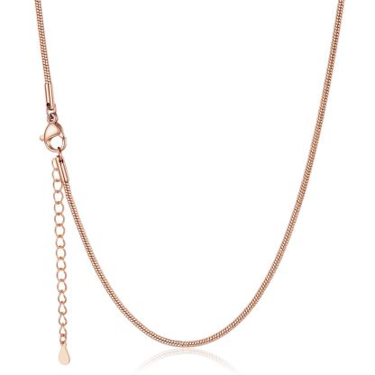 1-2mm Stainless Steel Snake Chain Necklace