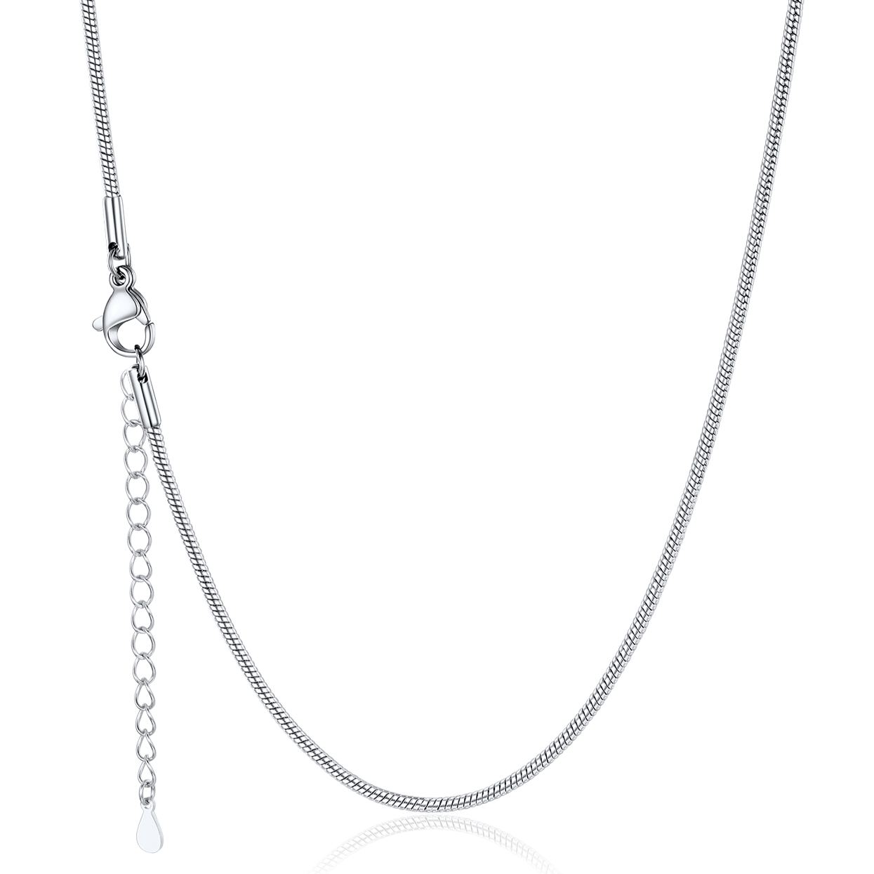 1-2mm Stainless Steel Snake Chain Necklace
