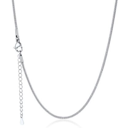 1-2mm Stainless Steel Snake Chain Necklace