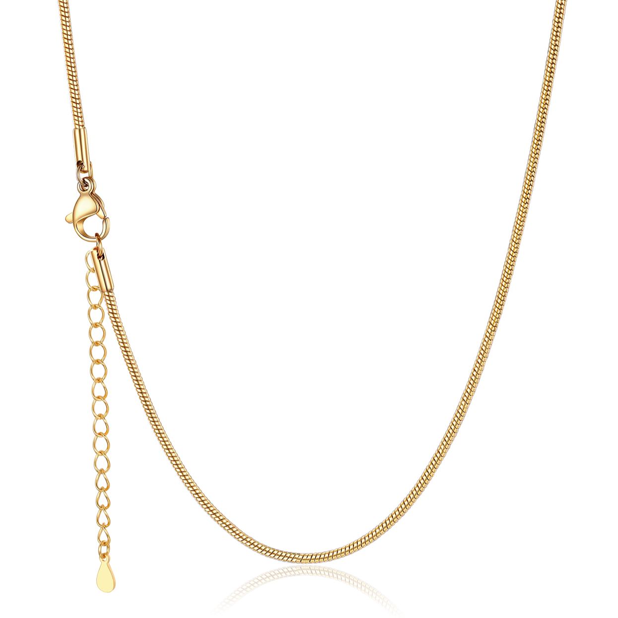 1-2mm Stainless Steel Snake Chain Necklace