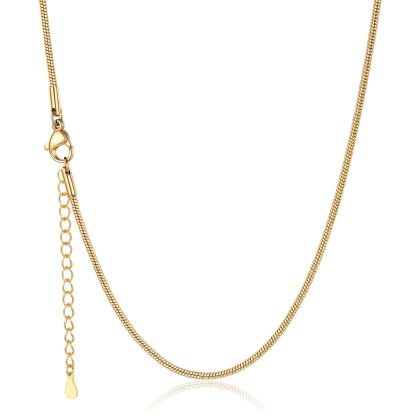 1-2mm Stainless Steel Snake Chain Necklace