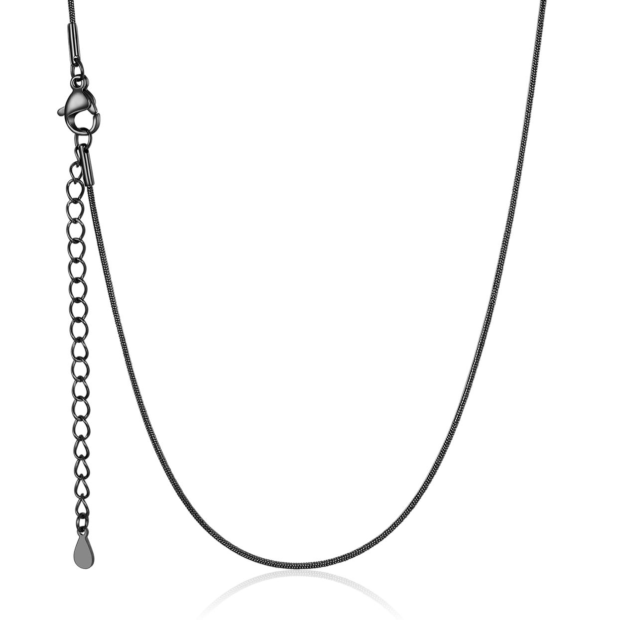 1-2mm Stainless Steel Snake Chain Necklace
