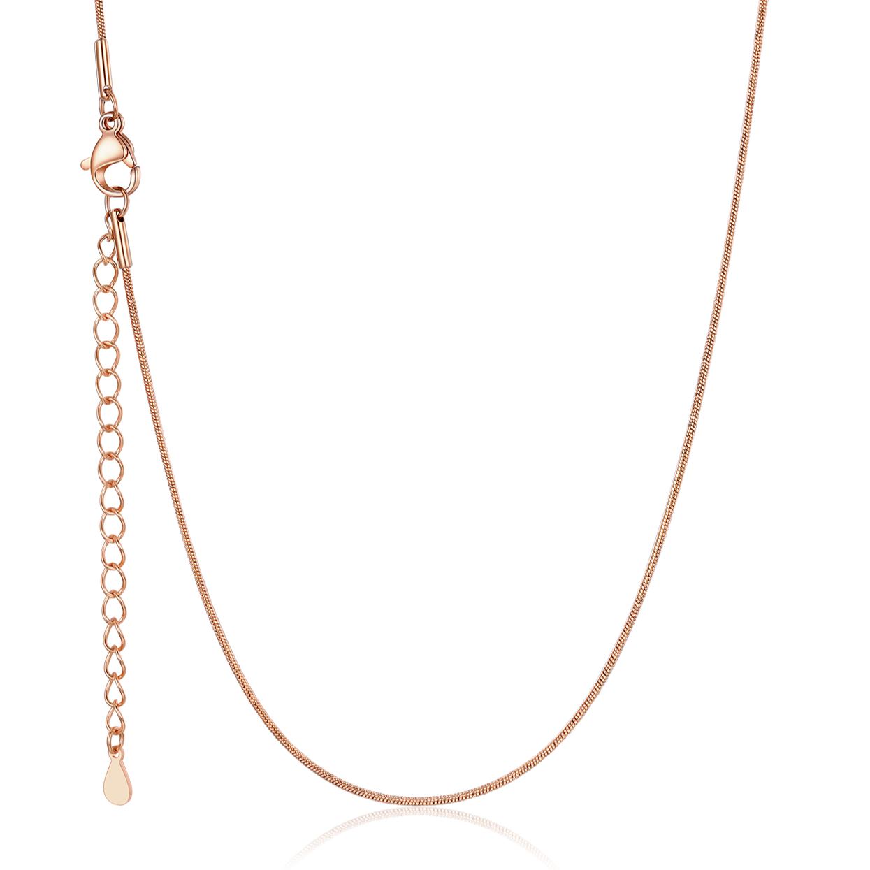 1-2mm Stainless Steel Snake Chain Necklace
