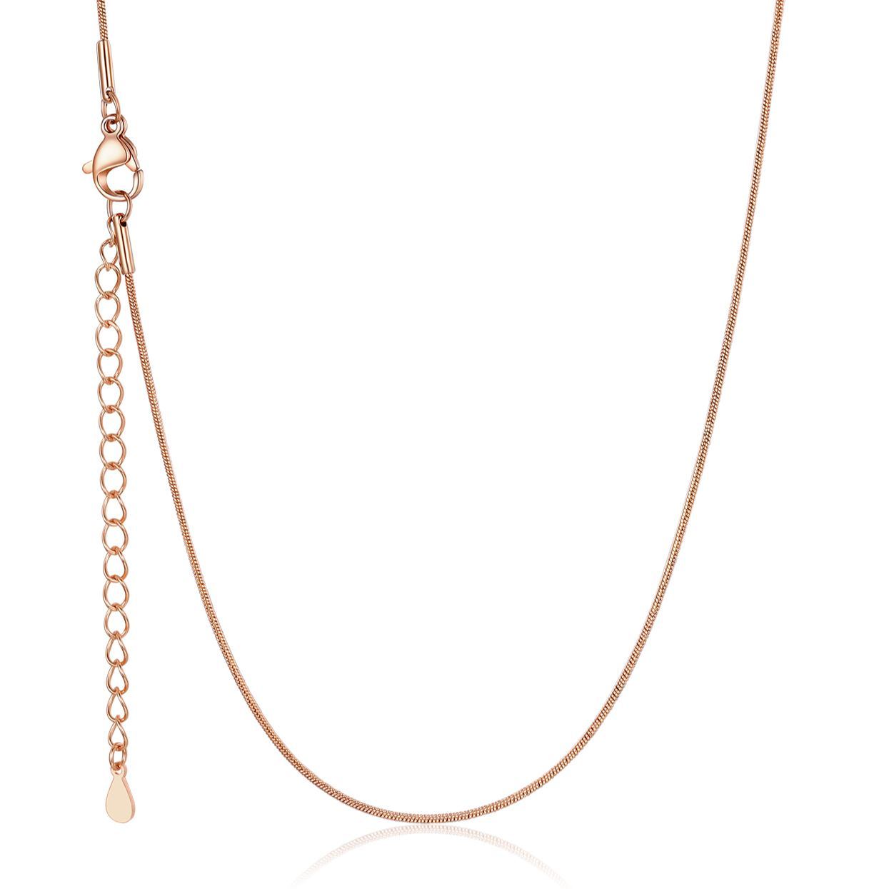 1-2mm Stainless Steel Snake Chain Necklace