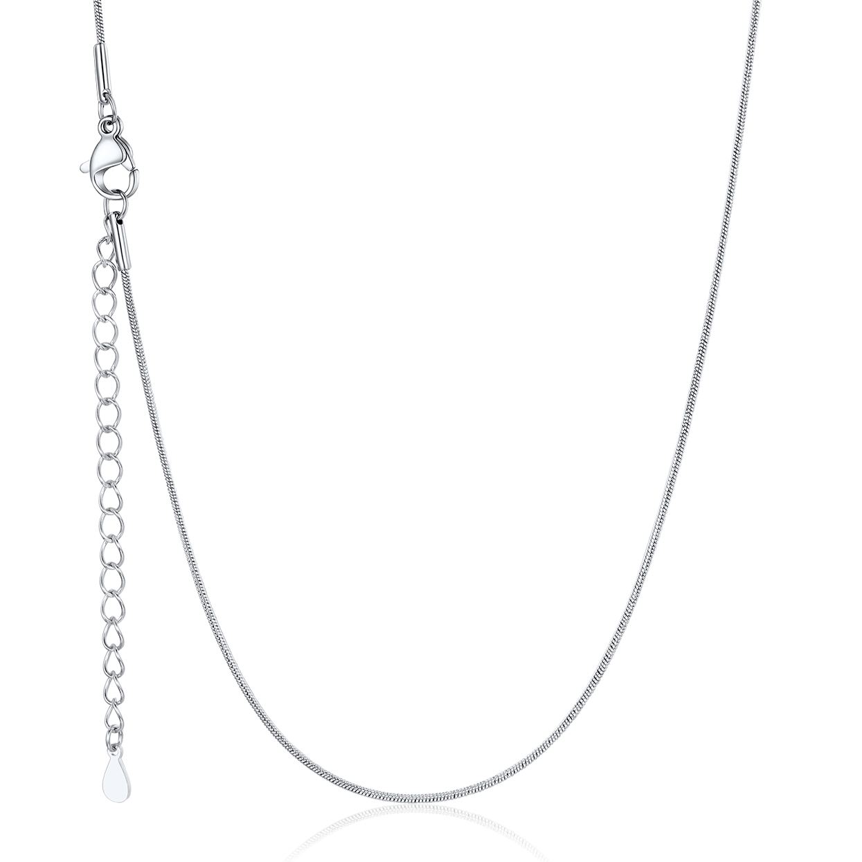 1-2mm Stainless Steel Snake Chain Necklace