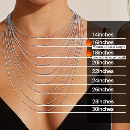 1-2mm Stainless Steel Snake Chain Necklace