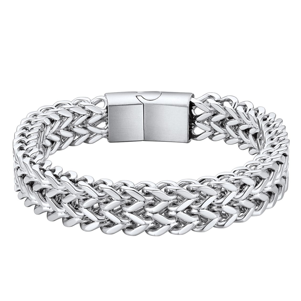 6-10mm Stainless Steel Magnetic Clasp Bracelet For Men