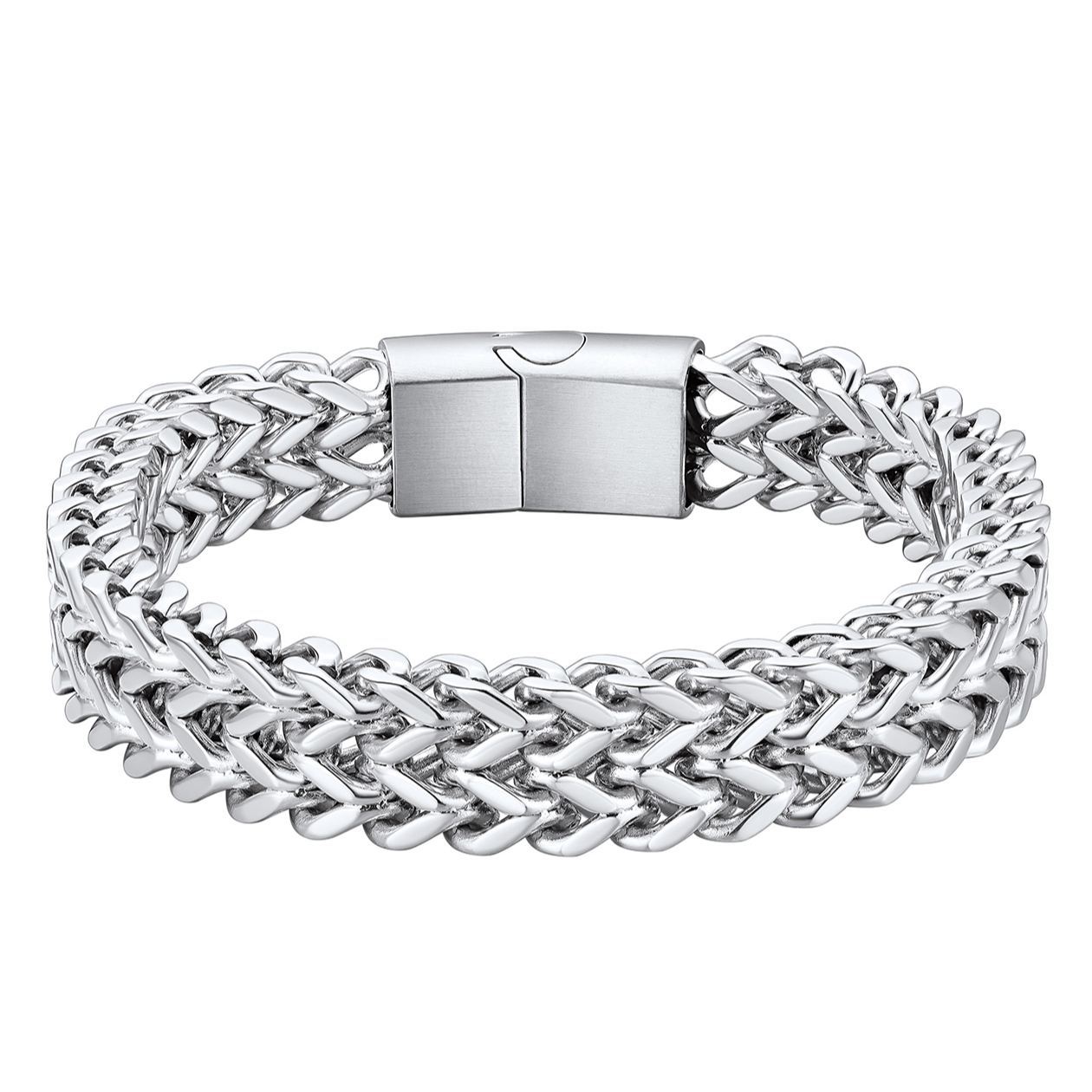 6-10mm Stainless Steel Magnetic Clasp Bracelet For Men