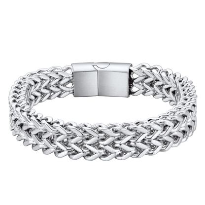 6-10mm Stainless Steel Magnetic Clasp Bracelet For Men