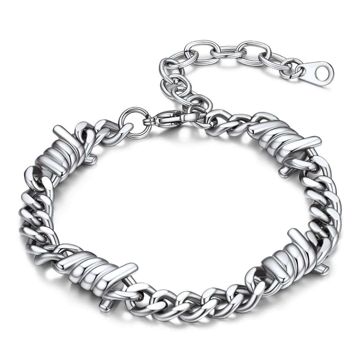 Stainless Steel 5-9mm Thorn Bracelet for Men
