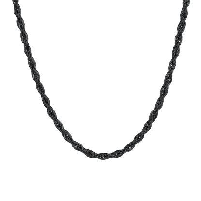 1.5mm-3mm Stainless Steel Rope Chain Necklace For Men