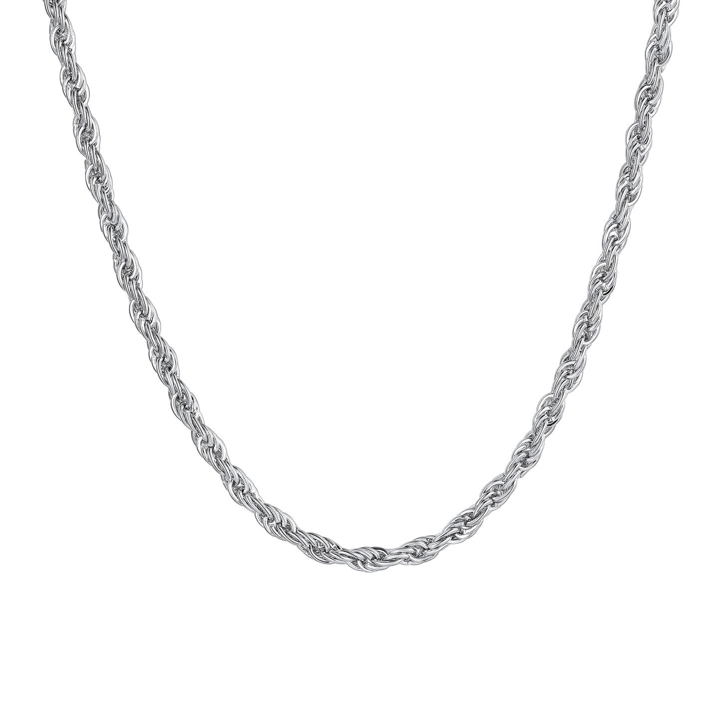 1.5mm-3mm Stainless Steel Rope Chain Necklace For Men