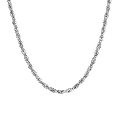 1.5mm-3mm Stainless Steel Rope Chain Necklace For Men