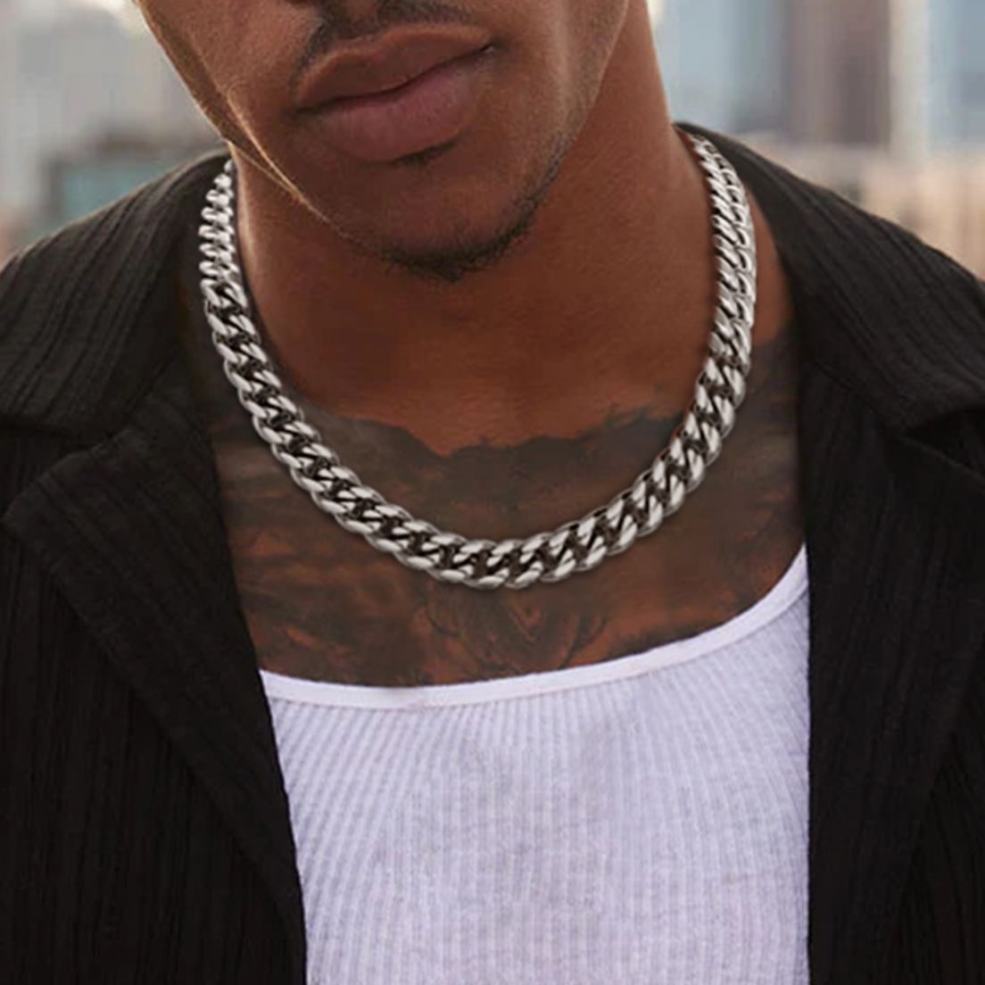 Miami Cuban Link Chain Necklace 4.8/6/10/14MM Chain for Men