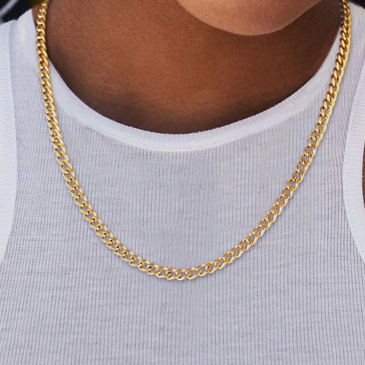 Miami Cuban Link Chain Necklace 4.8/6/10/14MM Chain for Men