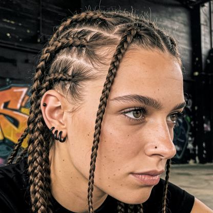  Square Tube Round Hoop Earrings for Men Women