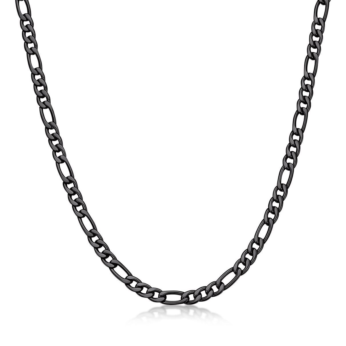 5mm Stainless Steel Figaro Chain Necklace For Men For Women