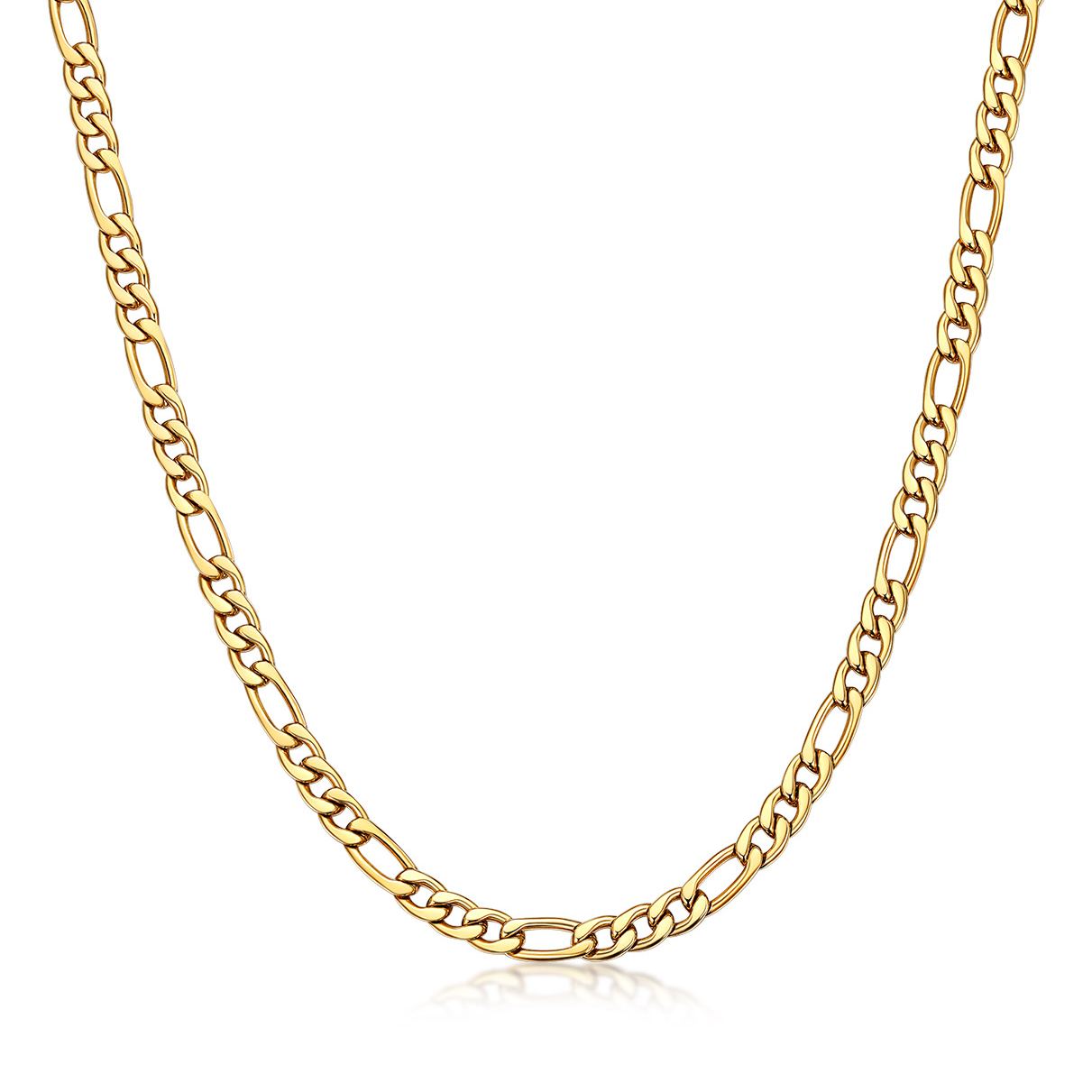 5mm Stainless Steel Figaro Chain Necklace For Men For Women