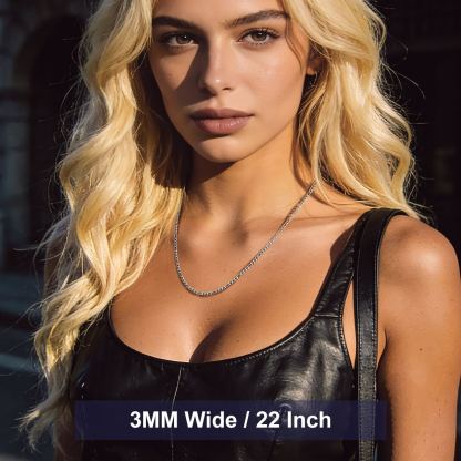 5mm Stainless Steel Figaro Chain Necklace For Men For Women