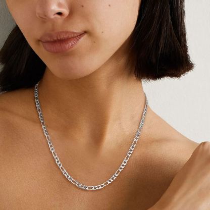 5mm Stainless Steel Figaro Chain Necklace For Men For Women