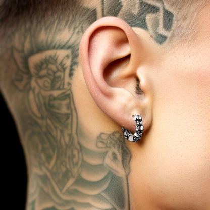 ChainsHouse Stainless Steel Wise Monkeys Huggie Earrings for Him&Her