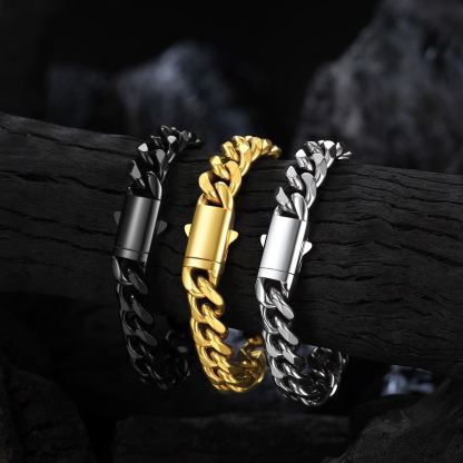 Stainless Steel Cuban Link Chain Bracelet 6/9/12mm For Men 