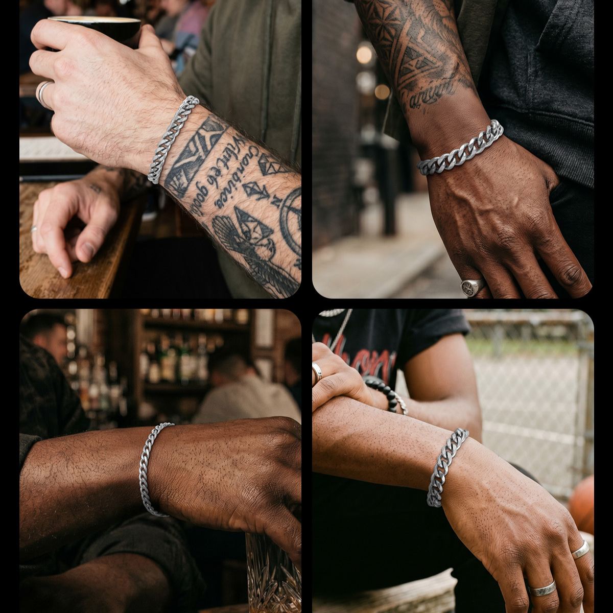 Stainless Steel Cuban Link Chain Bracelet 6/9/12mm For Men 