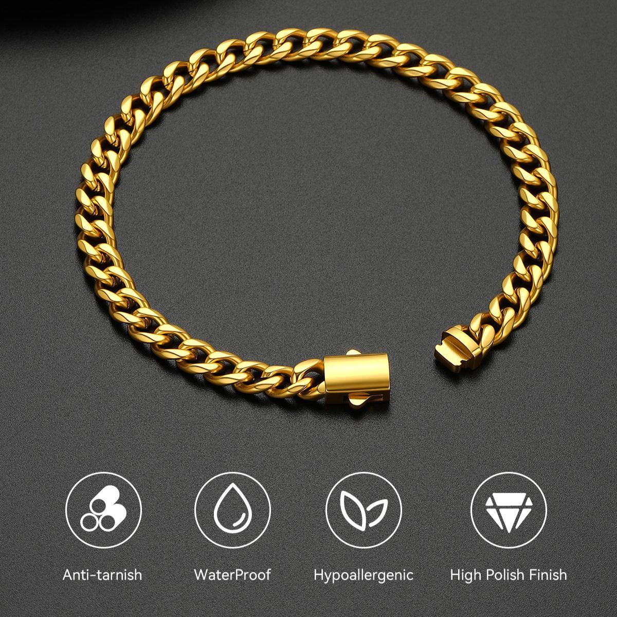 Stainless Steel Cuban Link Chain Bracelet 6/9/12mm For Men 