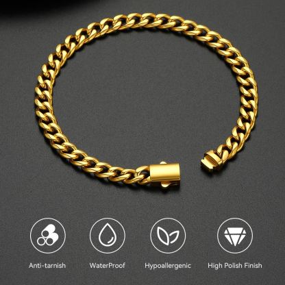 Stainless Steel Cuban Link Chain Bracelet 6/9/12mm For Men 