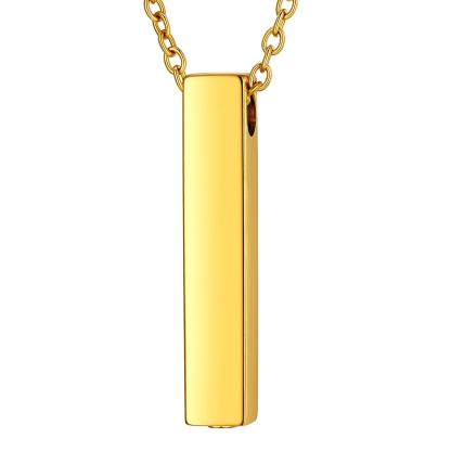 Custom Cremation Necklace Stainless Steel Pendant For Men