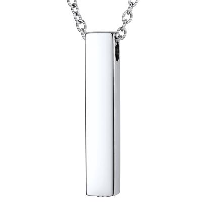 Custom Cremation Necklace Stainless Steel Pendant For Men