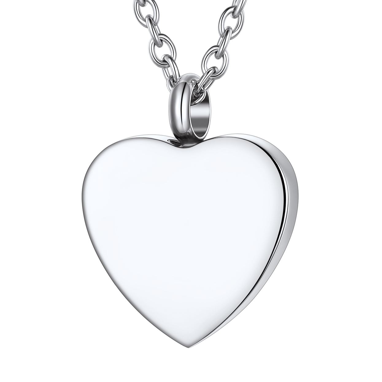 Heart Cremation Urn Ashes Stainless Steel  Necklace For Women