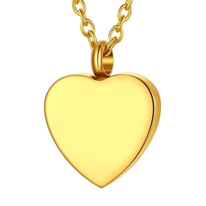 Heart Cremation Urn Ashes Stainless Steel  Necklace For Women