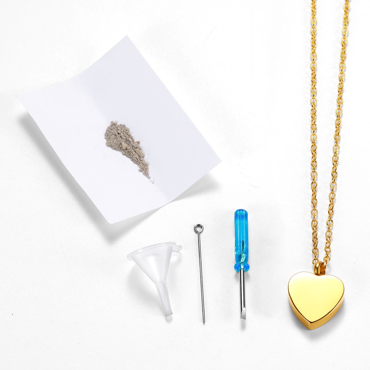 Heart Cremation Urn Ashes Stainless Steel  Necklace For Women