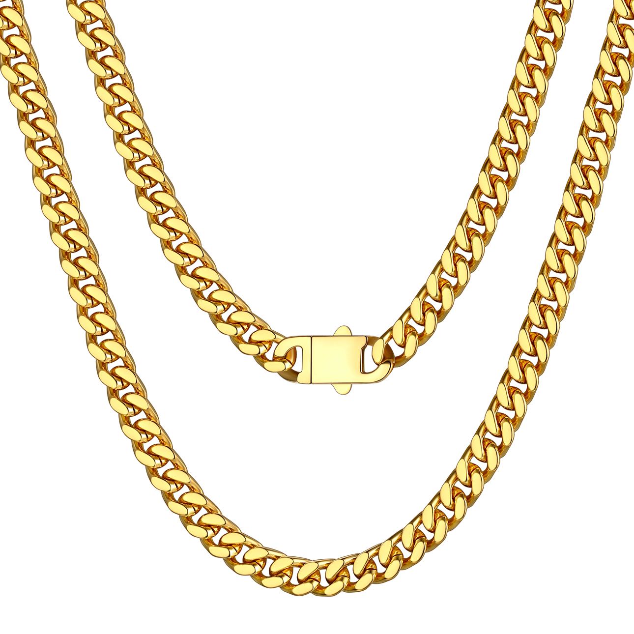5mm-9mm Stainless Steel Cuban Link Chain for Men
