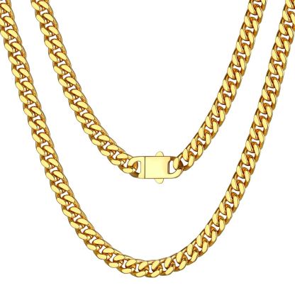 5mm-9mm Stainless Steel Cuban Link Chain for Men
