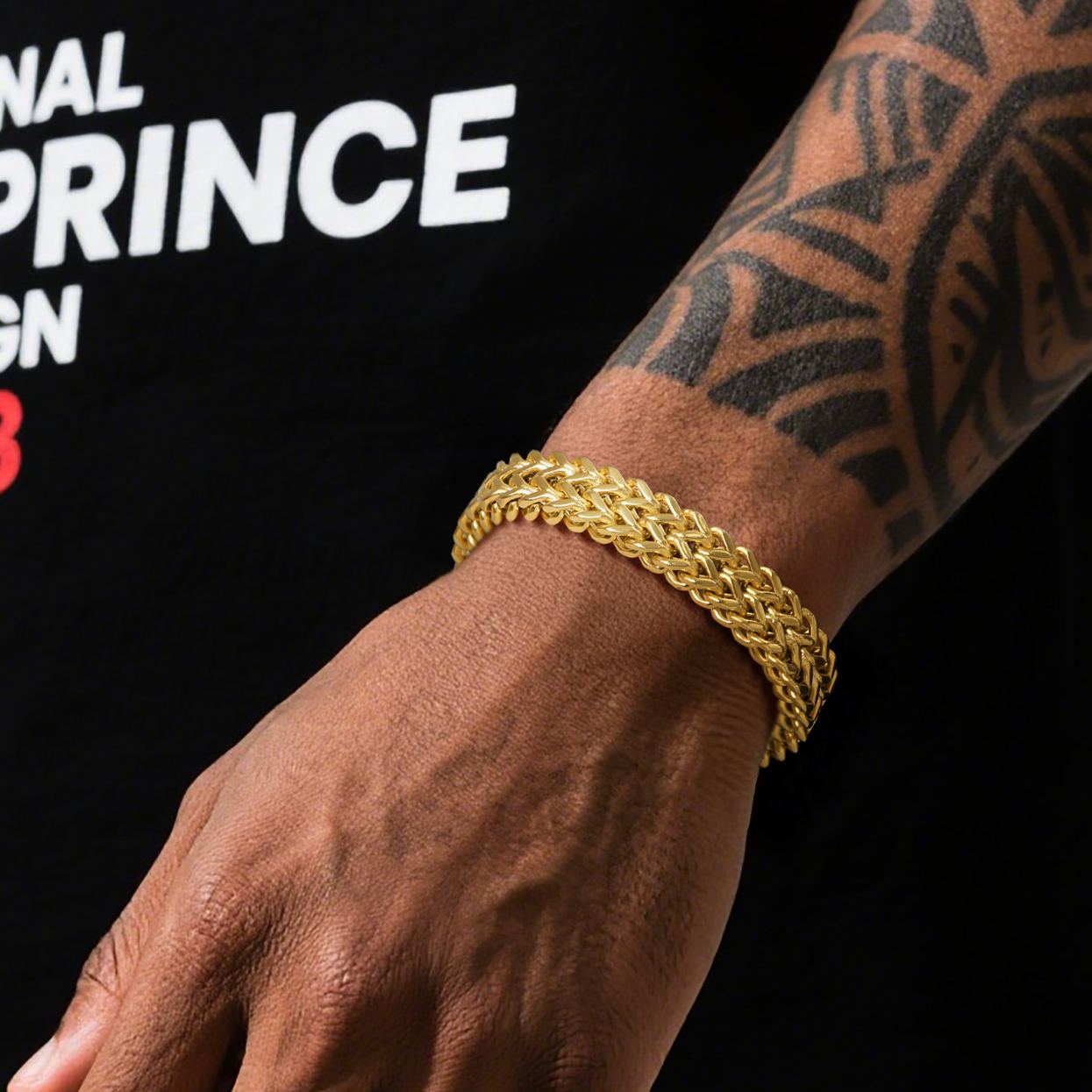 Close-Up of Gold Chain on Wrist