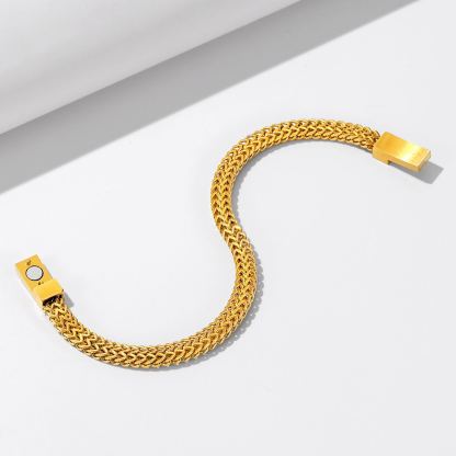 12mm Gold Men's Chain Bracele