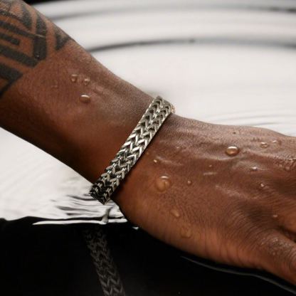 Casual Outfit with Steel Franco Bracelet