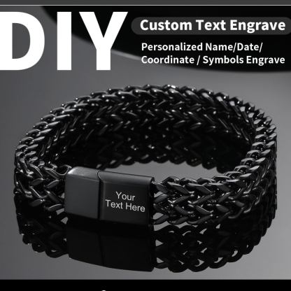 Custom Engraving 6/10/12mm Franco Chain Bracelet For Men 