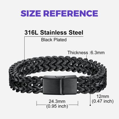 Custom Engraving 6/10/12mm Franco Chain Bracelet For Men 