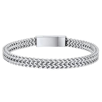 6-10mm Stainless Steel Magnetic Clasp Bracelet for Men