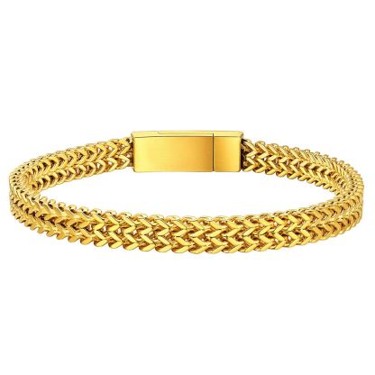 6-10mm Stainless Steel Magnetic Clasp Bracelet for Men