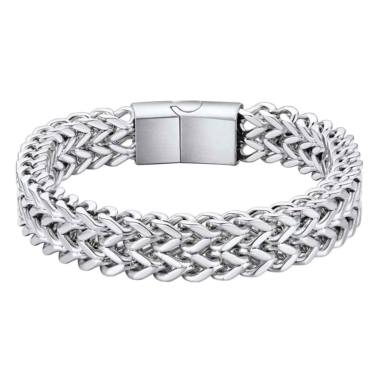 6-10mm Stainless Steel Magnetic Clasp Bracelet for Men
