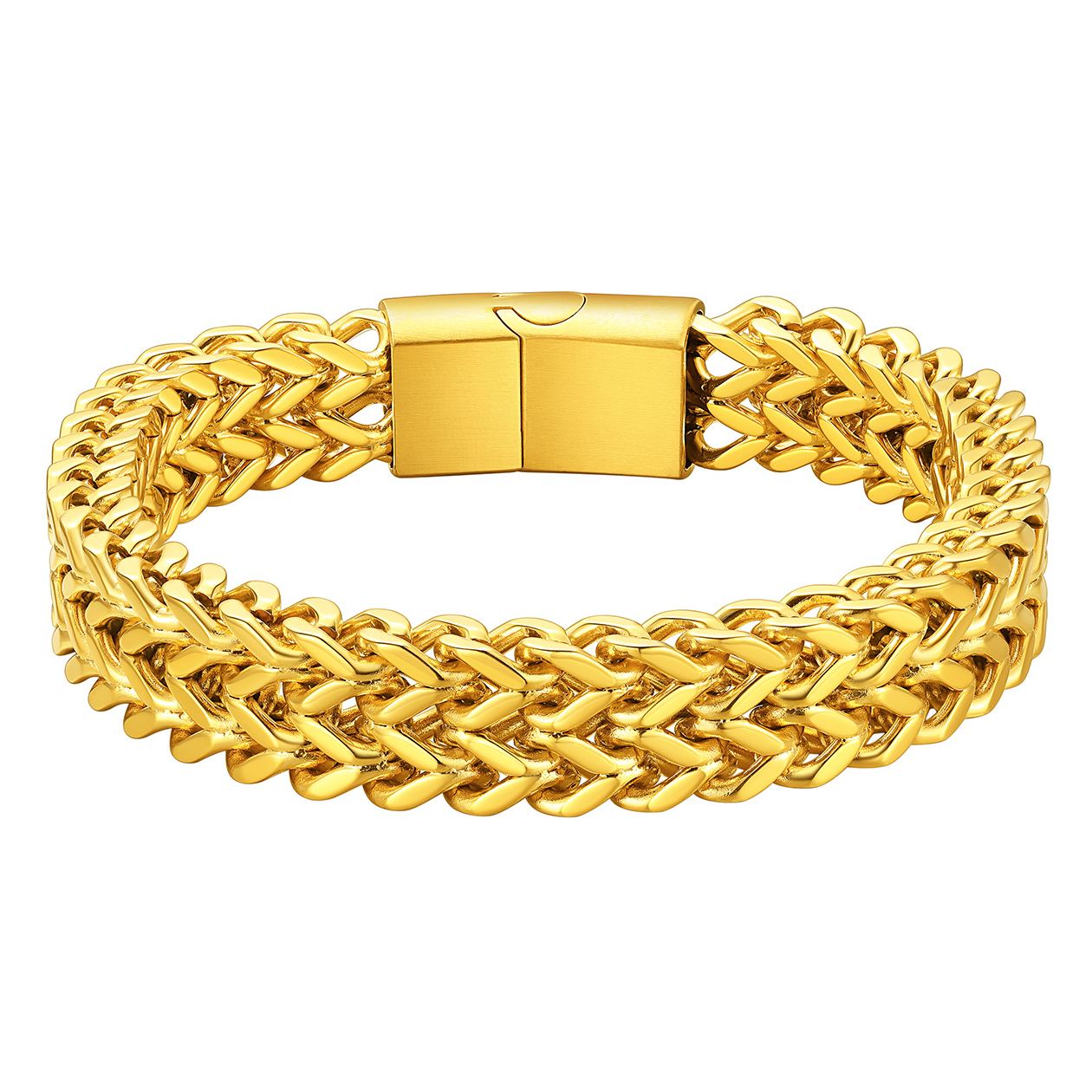 6-10mm Stainless Steel Magnetic Clasp Bracelet for Men