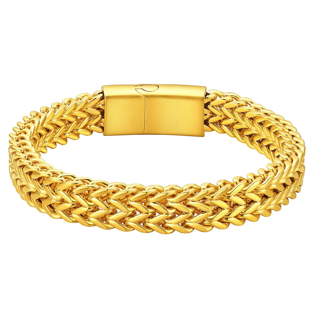 6-10mm Stainless Steel Magnetic Clasp Bracelet for Men