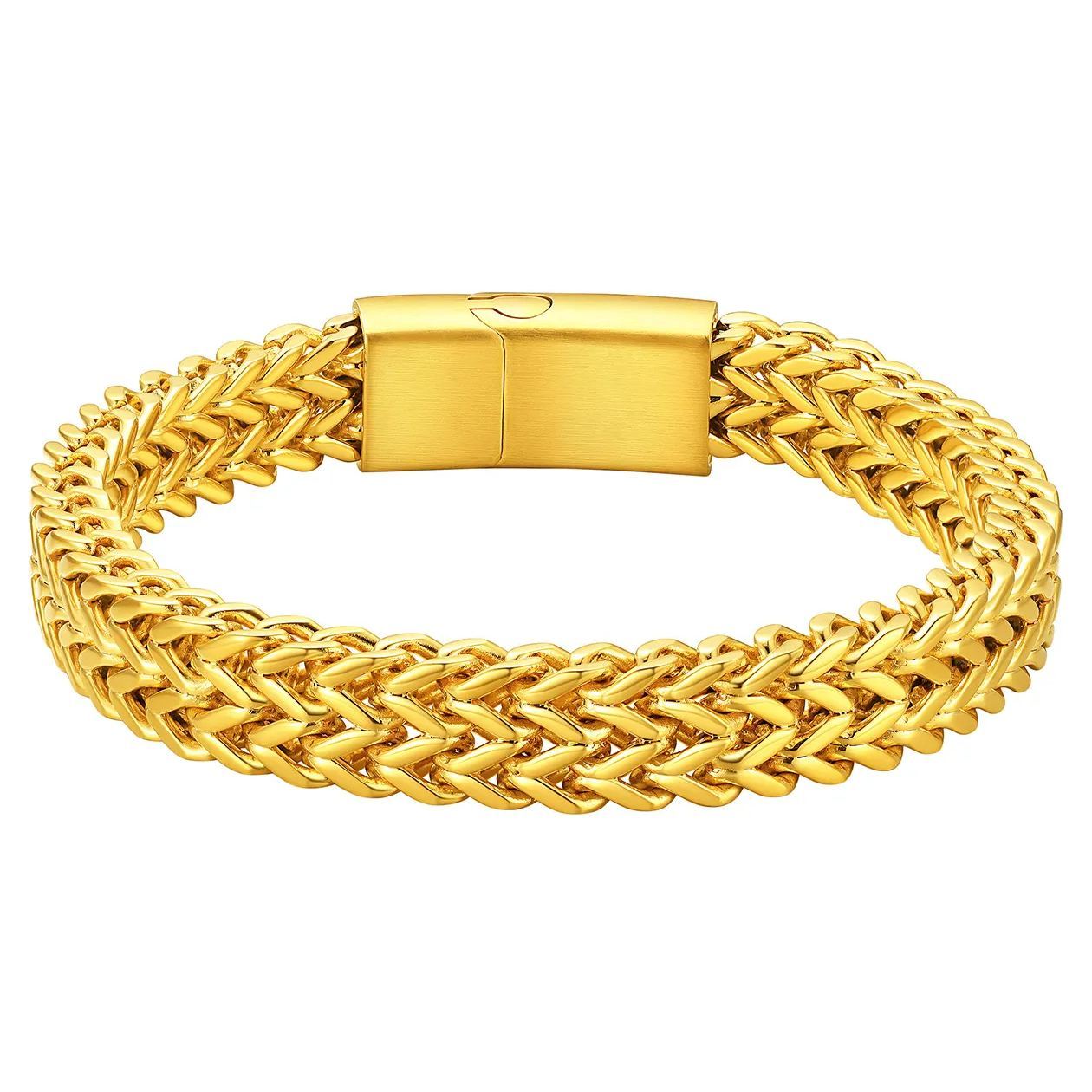 6-10mm Stainless Steel Magnetic Clasp Bracelet for Men