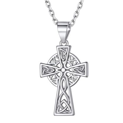 Celtic Cross Irish Knot Pendant Necklace