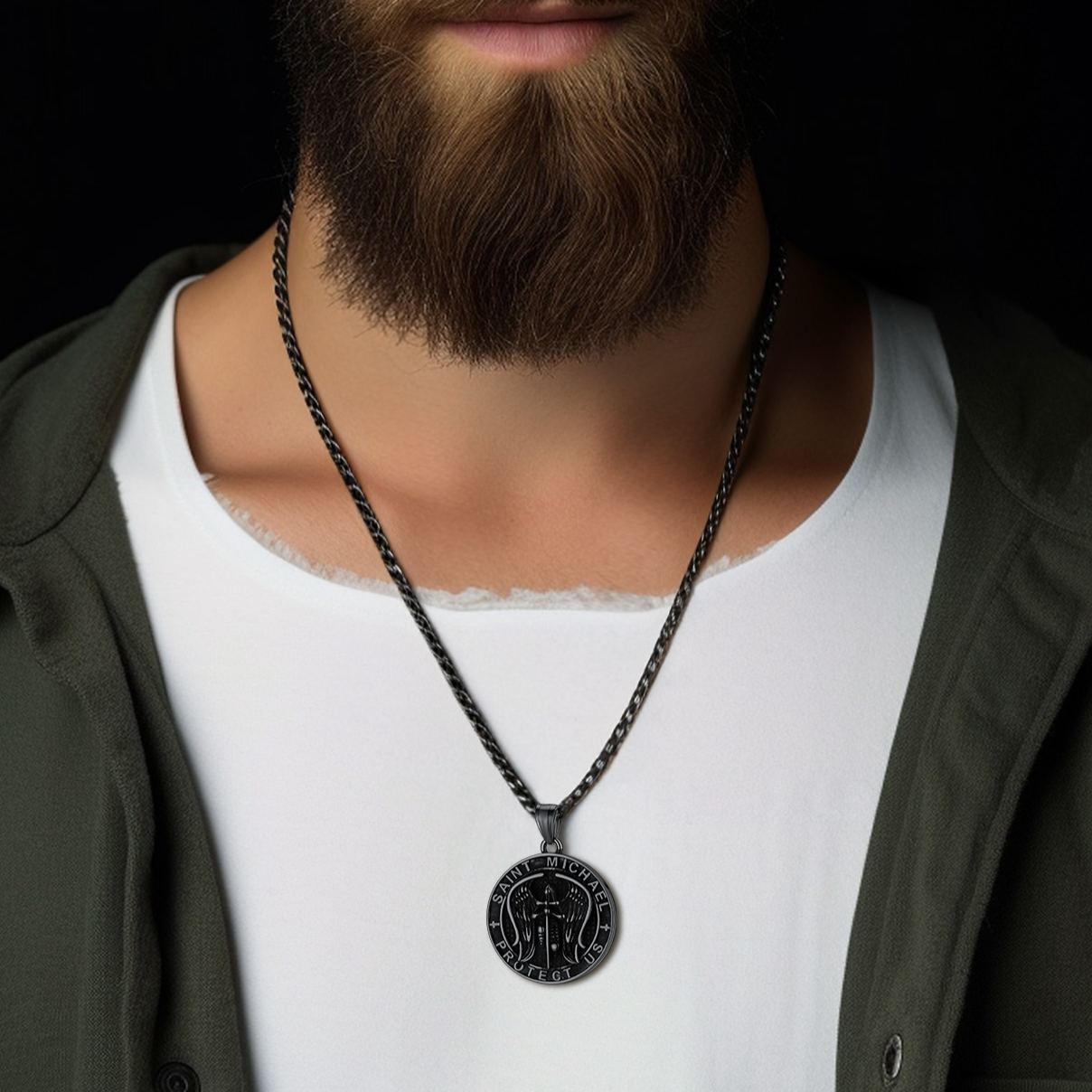 Angel Wing Stainless Steel Pendant Necklace for Men